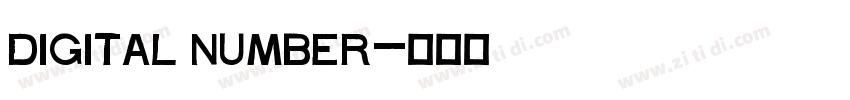 digital number字体转换